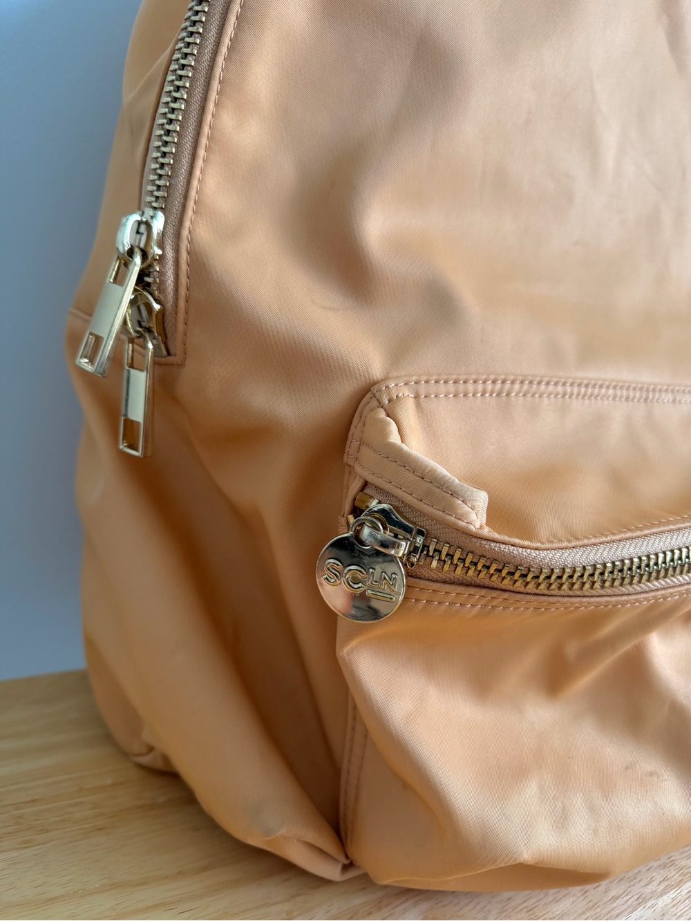 Stoney Clover Lane Peach-Tan Everyday Nylon Backpack - Picture 2 of 6